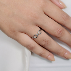 Infinity Shining Ring For Girls- Hallmarked 925 Sterling Silver - sitabo