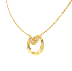 Heart in loop Pendant With Chain For Women, Hallmarked 925 Sterling Silver - sitabo