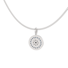 Evil Eye Charm Pendant With Silver Chain, Hallmarked 925 Sterling Silver - sitabo