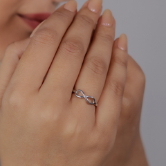 Infinity Shining Ring For Girls- Hallmarked 925 Sterling Silver - sitabo
