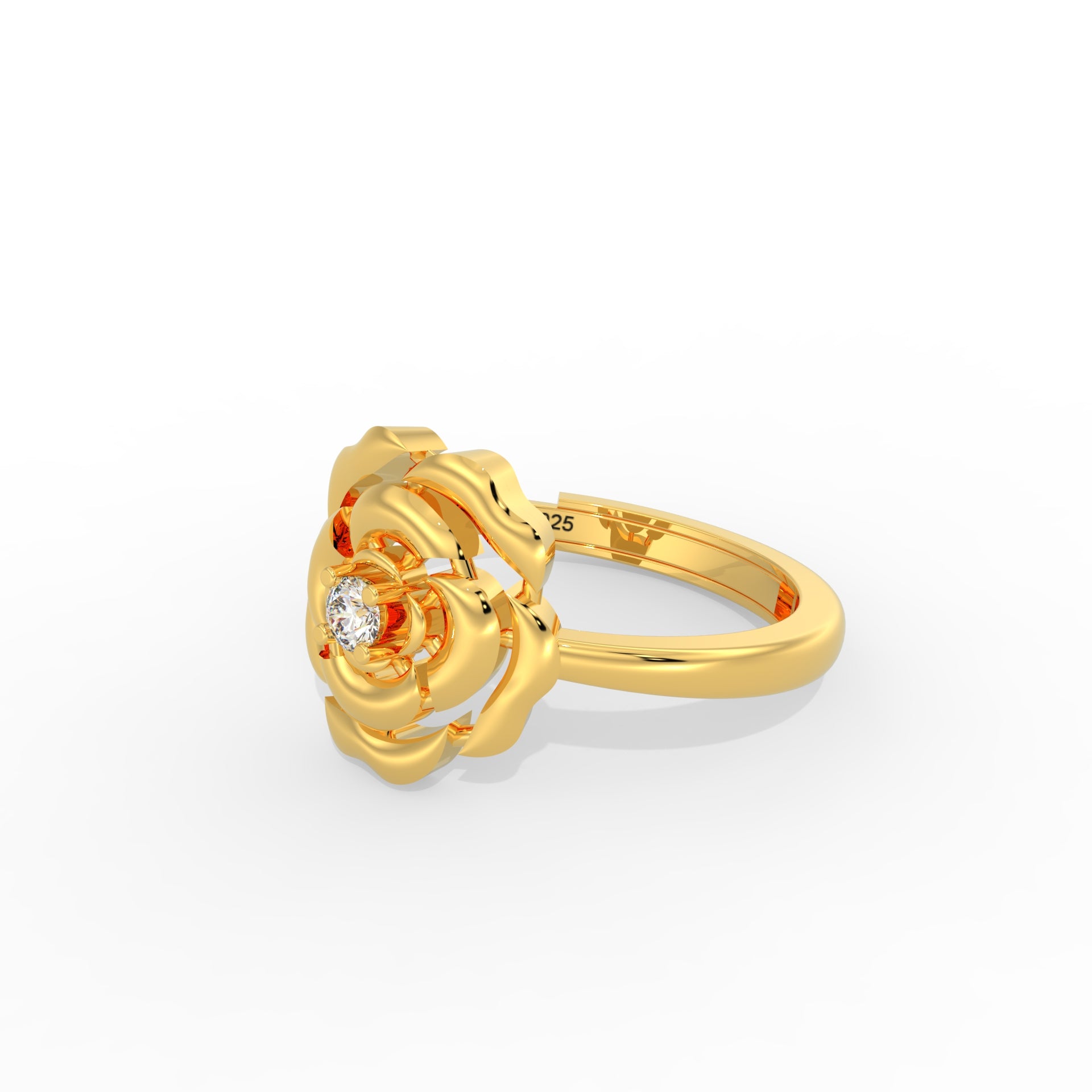 Special Blooming Rose Ring Blooming Rose Ring gold plated silver ring