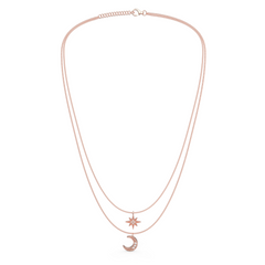 Crescent Moon Star Pendant With Chain, Hallmarked 925 Sterling Silver sterlyn 925