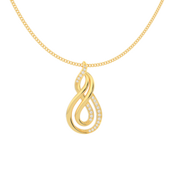 Dynamic Infinity Charm Pendant With Chain- Hallmarked 925 Sterling Silver sterlyn 925
