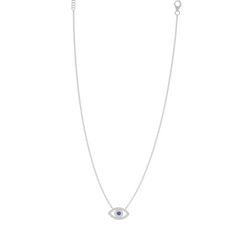 Evil Eye Charm Pendant With Chain, Hallmarked 925 Sterling Silver sterlyn 925