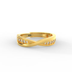 18kt gold plated silver ring