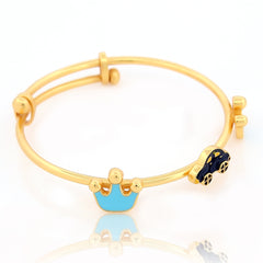 King Quinn Car Bracelet for Kids – 18KT Gold Plated | 925 Sterling Silver | Royalty, Strength & Protection