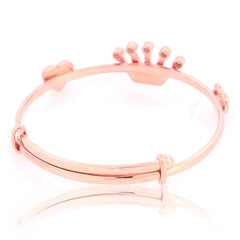 Queen Heart Bracelet for Kids – 18KT Rose Gold Plated | 925 Sterling Silver | Love, Grace & Royalty