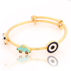Ball Car Evil Eye Bracelet Kada for Kids – 18KT Gold Plated | 925 Sterling Silver | Protection & Style