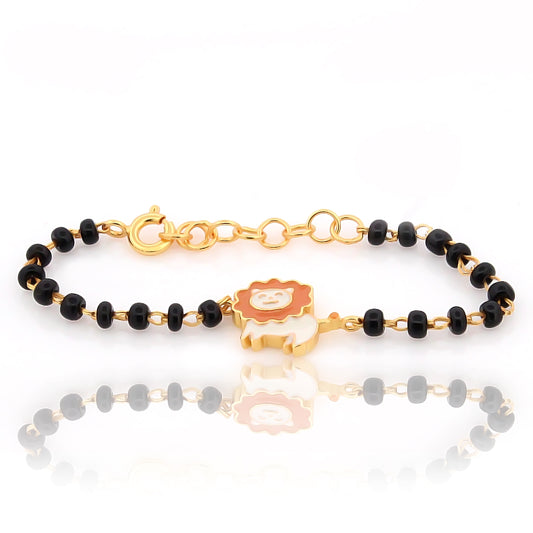 Lion Nazariya Bracelet for Kids – 18KT Gold Plated | 925 Sterling Silver | Strength, Protection & Good Luck