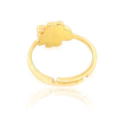 Clover Design Solid Proposal Ring, Hallmarked 925 Sterling Silver Yellow Gold