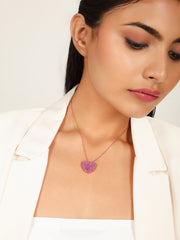 Lovely Heart Pendant With Chain, Hallmarked 925 Sterling Silver - sitabo