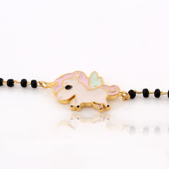 Horse Nazariya Bracelet for Kids – 18KT Gold Plated | Sterling Silver | Symbol of Strength & Protection