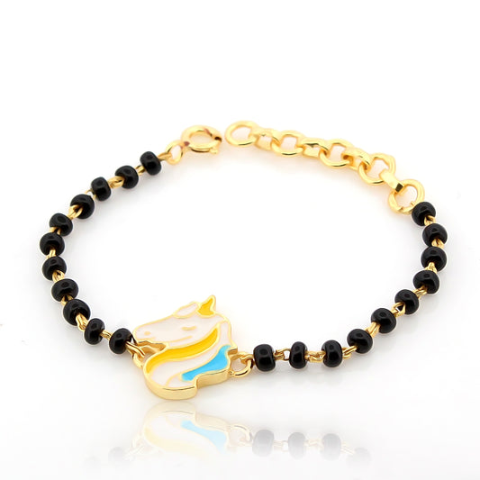 Horse Energy Bracelet for Kids – 18KT Gold Plated | 925 Sterling Silver | Strength, Protection & Positivity