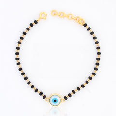 Evil Eye Black Beads Bracelet – 18KT Gold Plated | 925 Sterling Silver | Protection, Strength & Positivity for kids