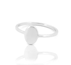 925 Sterling Silver Dainty Flat Disc Ring, Office Wear Handmade rings