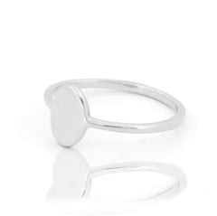 925 Sterling Silver Dainty Flat Disc Ring, Office Wear Handmade rings