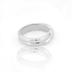 925 Sterling Silver White Gold Plated Crossover Love Knot Ring for Women – Elegant Proposal & Casual Wear Jewelry