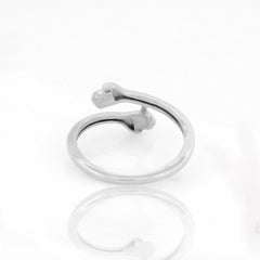 Beautiful Couple Hug Hand Ring- Hallmarked 925 Sterling Silver