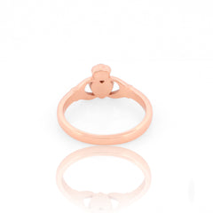 valentine Claddagh Promise Irish Ring for Her Rose Gold Plated, Hallmarked 925 Sterling Silver Rose Gold
