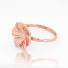 Hawaiian Bloom Flower Petal Ring – Hallmarked 925 Sterling Silver Rose Gold Plated | Elegant Party Wear Jewelry
