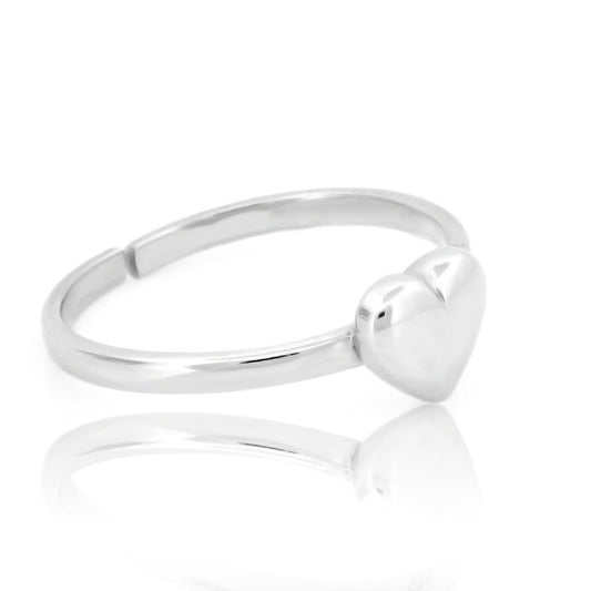 Valentine Heart Shape Tiny Promise Ring – Hallmarked 925 Sterling Silver Yellow Gold Plated | Elegant Party Wear Jewelry