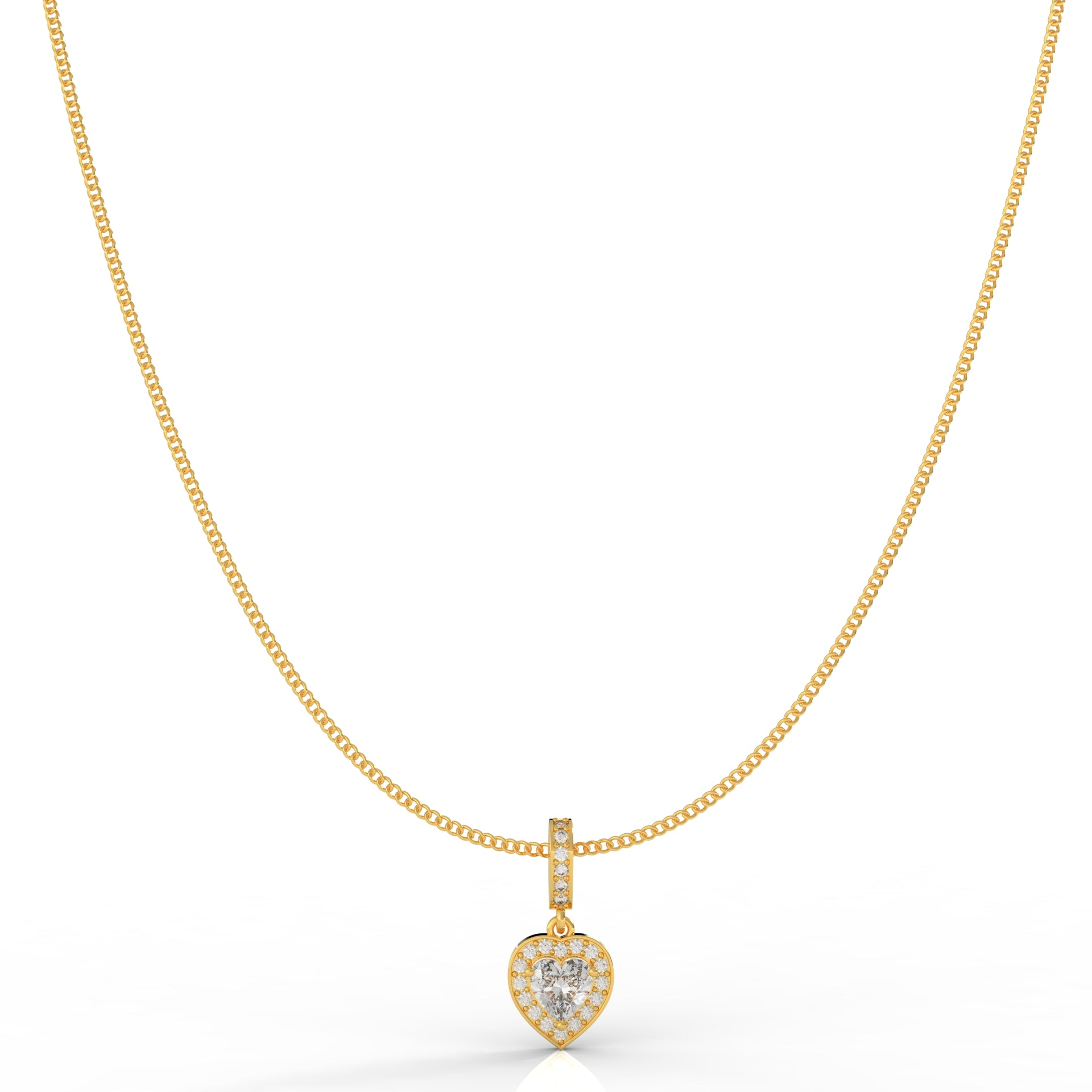 Heart in Heart Shape Pendant- Hallmarked 925 Sterling Silver - sitabo