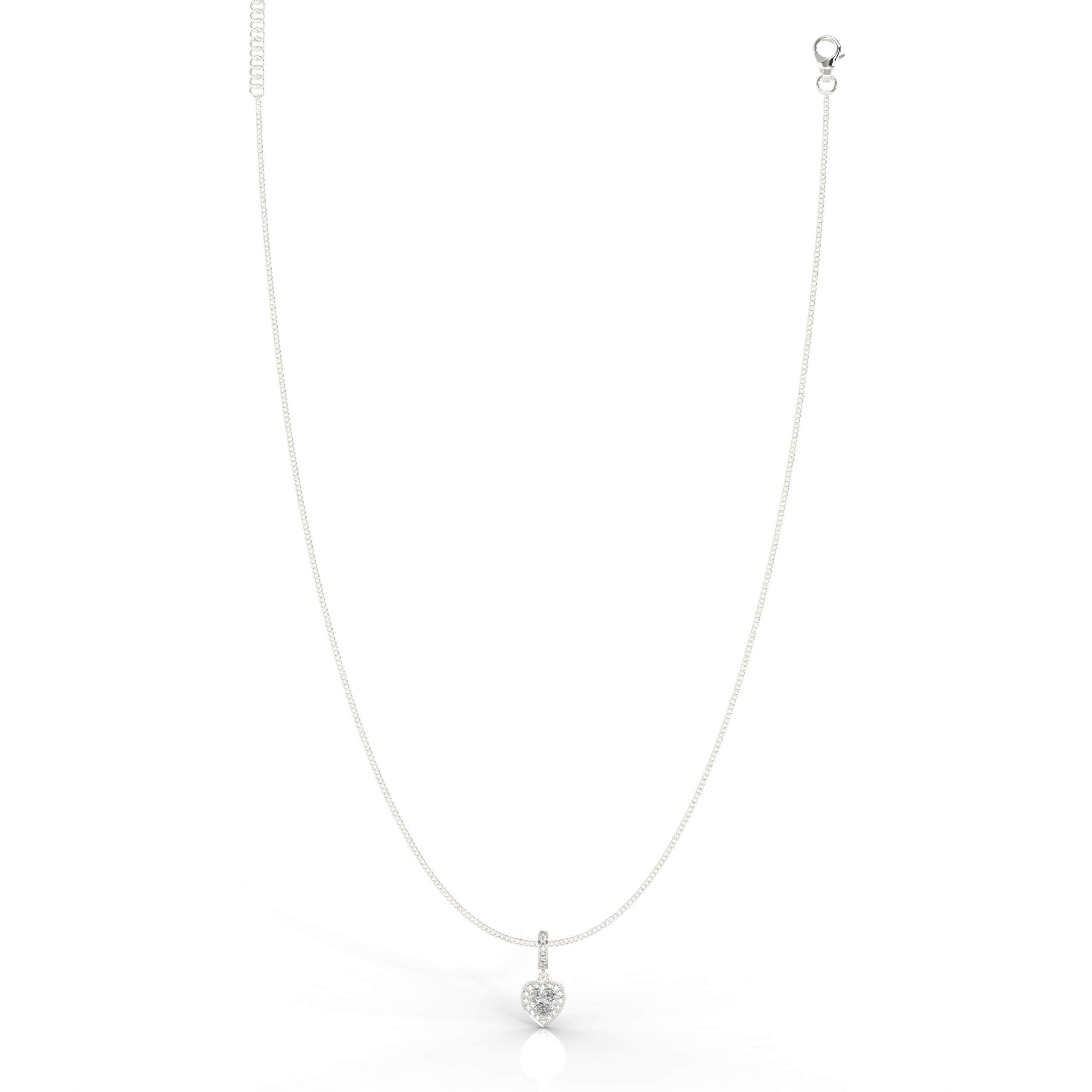 Heart in Heart Shape Pendant- Hallmarked 925 Sterling Silver - sitabo