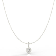 Heart in Heart Shape Pendant- Hallmarked 925 Sterling Silver - sitabo