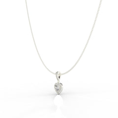 Heart in Heart Shape Pendant- Hallmarked 925 Sterling Silver - sitabo