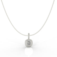 Prestigious Solitaire Pendant With Chain, Hallmarked 925 Sterling Silver - sitabo