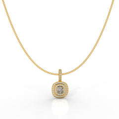 Prestigious Solitaire Pendant With Chain, Hallmarked 925 Sterling Silver - sitabo
