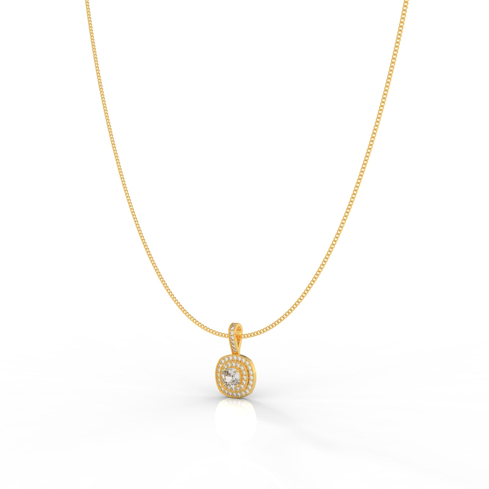 Prestigious Solitaire Pendant With Chain, Hallmarked 925 Sterling Silver - sitabo