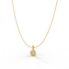 Prestigious Solitaire Pendant With Chain, Hallmarked 925 Sterling Silver - sitabo