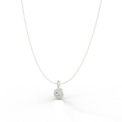 Prestigious Solitaire Pendant With Chain, Hallmarked 925 Sterling Silver - sitabo
