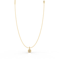 Prestigious Solitaire Pendant With Chain, Hallmarked 925 Sterling Silver - sitabo