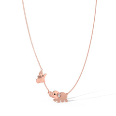 Jumbo Elephant Pendant Necklace, Hallmarked 925 Sterling Silver