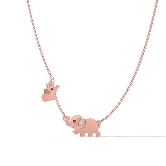 Jumbo Elephant Pendant Necklace, Hallmarked 925 Sterling Silver