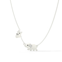 Jumbo Elephant Pendant Necklace, Hallmarked 925 Sterling Silver