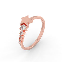 Shining Star Stackable Ring, Hallmarked 925 Sterling Silver - sitabo