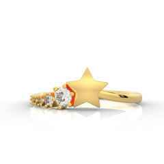 Shining Star Stackable Ring, Hallmarked 925 Sterling Silver - sitabo