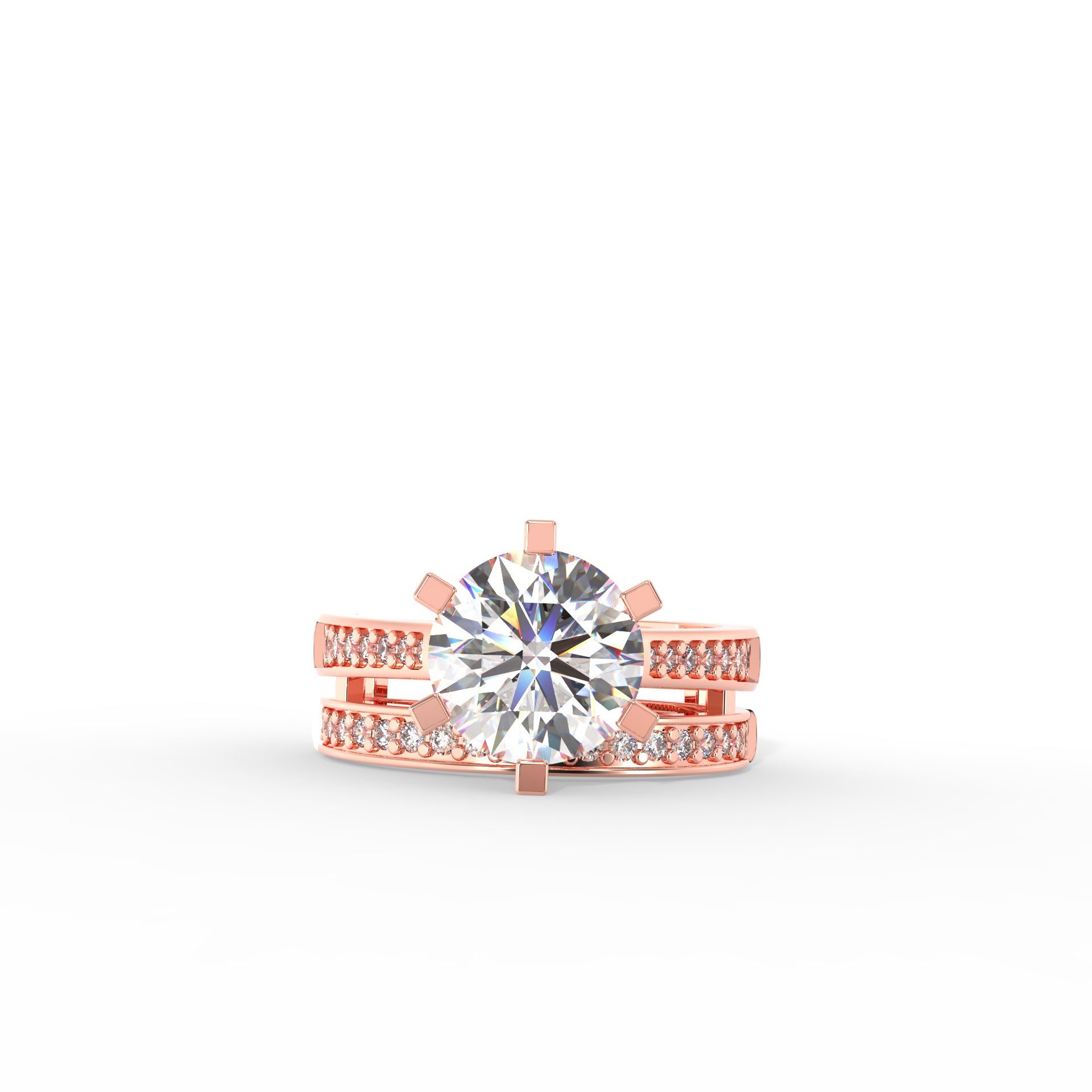 rose gold plated sterling silver ring