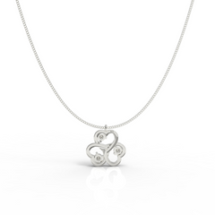 Trio Heart Pendant With Chain, Hallmarked 925 Sterling Silver sterlyn 925