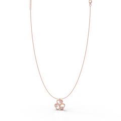 Trio Heart Pendant With Chain, Hallmarked 925 Sterling Silver sterlyn 925