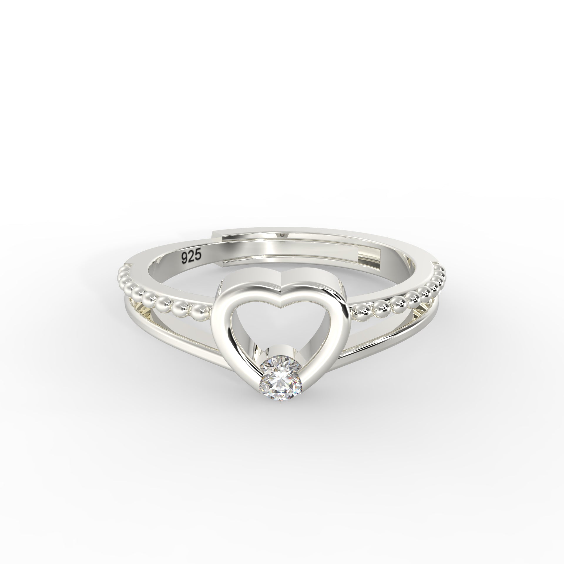 925 hallmarks sterling silver ring solitaire ring