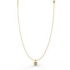 Classic Solitaire Pendant With Chain For Party-wear, Hallmarked 925 Sterling Silver - sitabo