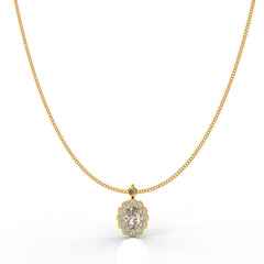 Classic Solitaire Pendant With Chain For Party-wear, Hallmarked 925 Sterling Silver - sitabo