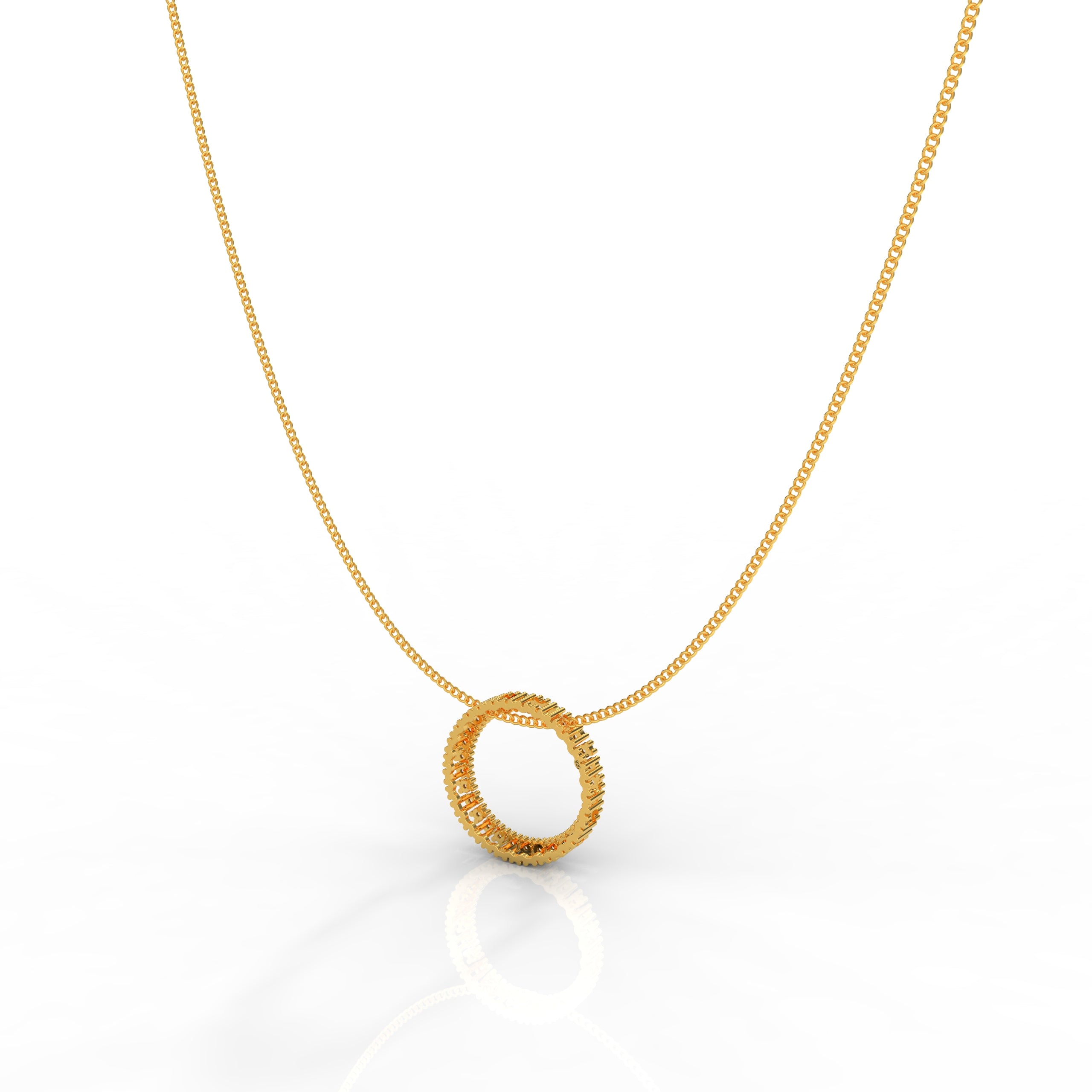 Chunky Wheel Pendant With Chain, Hallmarked 925 Sterling Silver - sitabo