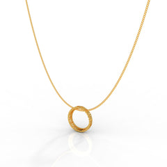 Chunky Wheel Pendant With Chain, Hallmarked 925 Sterling Silver - sitabo