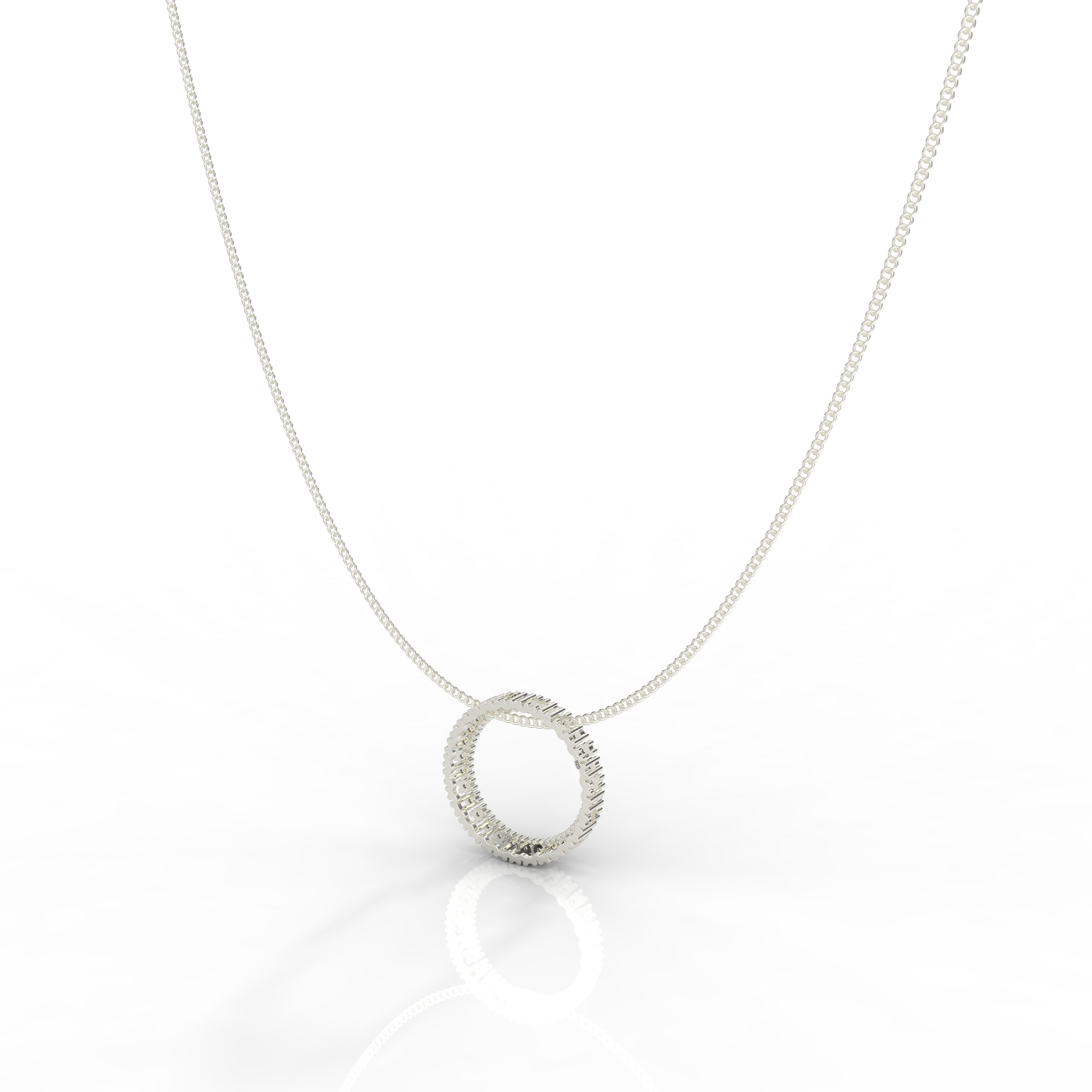 Chunky Wheel Pendant With Chain, Hallmarked 925 Sterling Silver - sitabo