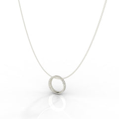 Chunky Wheel Pendant With Chain, Hallmarked 925 Sterling Silver - sitabo